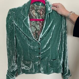 Elie Tahari Green Velvet Women's Jacket